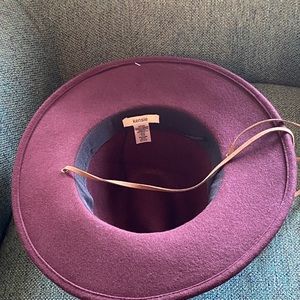 Nwt Kensie Burgundy Wool Fedora Hat 
